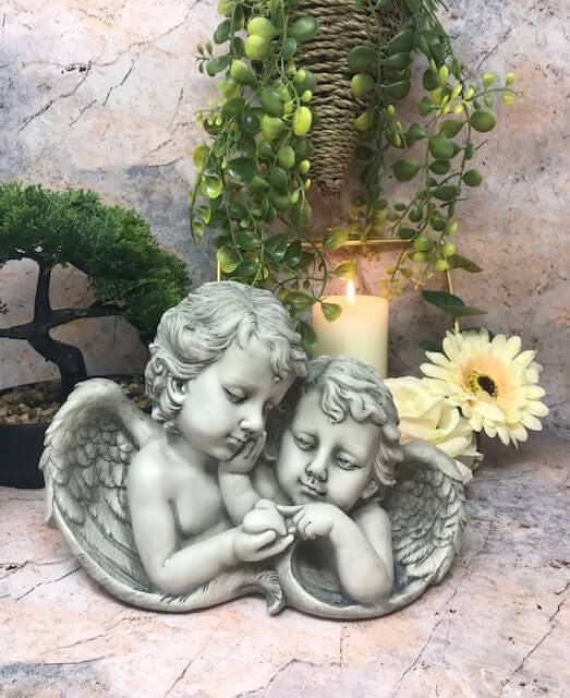 Thoughtful Sympathy Remembrance Guardian Angel Sculpture - Grave Ornaments for a Peaceful Memorial Site-Osiris Craftworks