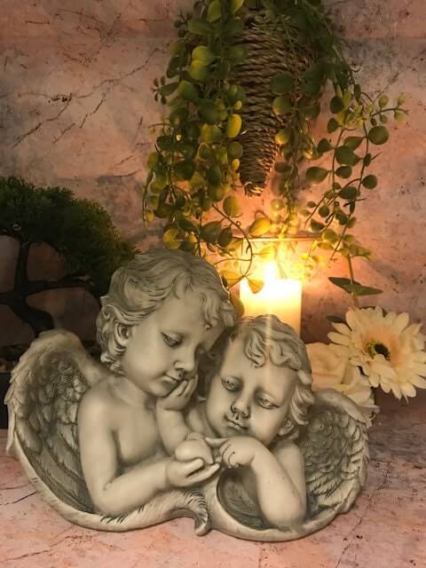 Thoughtful Sympathy Remembrance Guardian Angel Sculpture - Grave Ornaments for a Peaceful Memorial Site-Osiris Craftworks