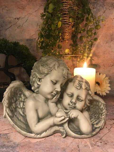 Thoughtful Sympathy Remembrance Guardian Angel Sculpture - Grave Ornaments for a Peaceful Memorial Site-Osiris Craftworks