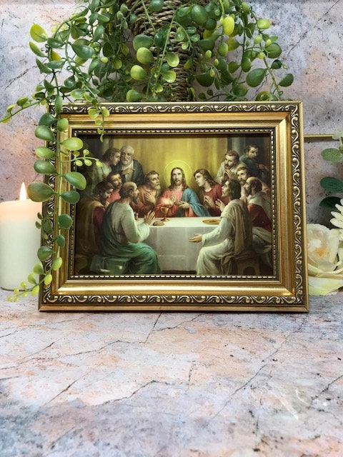 Elegant Last Supper Framed Artwork - Beautiful Jesus Christianity Decoration for Your Home-Osiris Craftworks