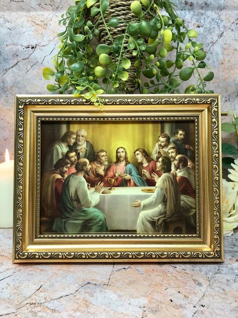 Elegant Last Supper Framed Artwork - Beautiful Jesus Christianity Decoration for Your Home-Osiris Craftworks