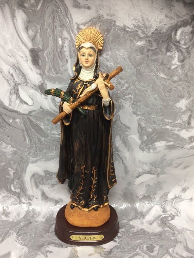 Saint Rita of Cascia Statue Catholic Religious Sculpture Ornament Figurine for Home or Chapel-Osiris Craftworks