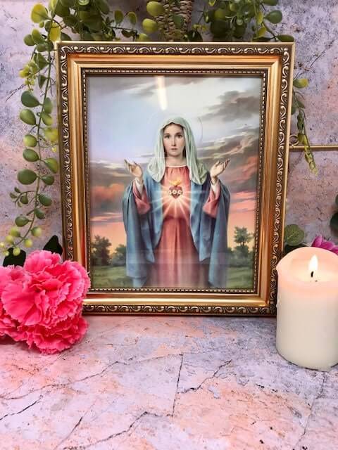 Laminated Framed Picture The Immaculate Heart of Mary Christianity Religious-Osiris Craftworks