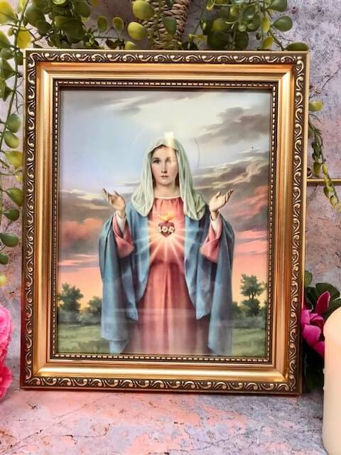 Laminated Framed Picture The Immaculate Heart of Mary Christianity Religious-Osiris Craftworks