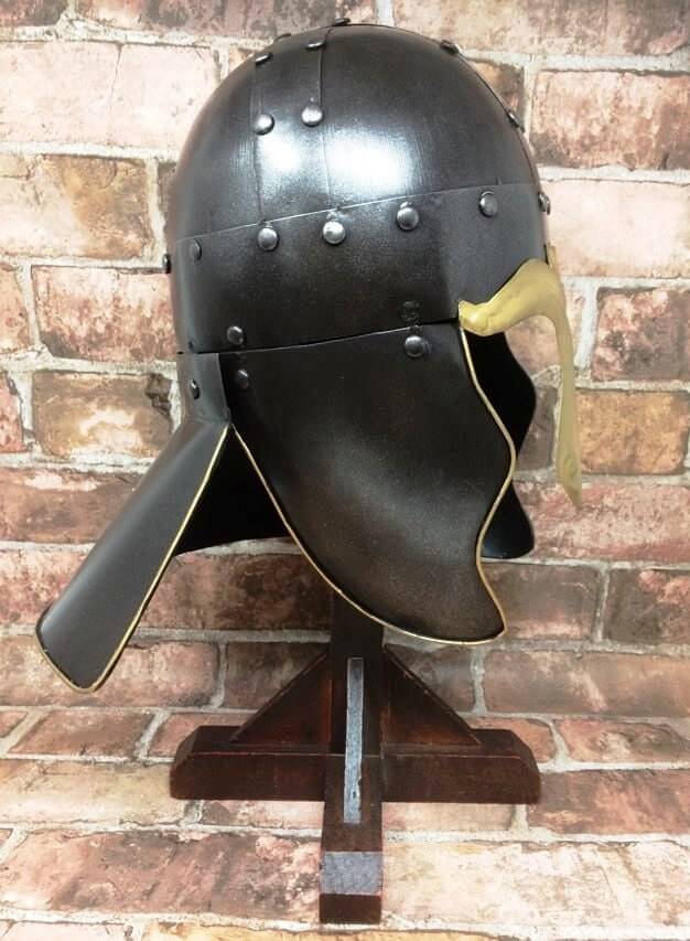 Medieval Style Knight Templar Metal Helmet Display Ornament Home Decoration-Osiris Craftworks