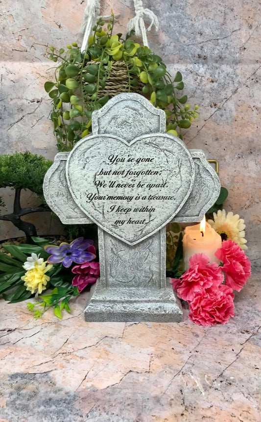 You Are Gone But Not Forgotten" - Resin Memorial Plaque - 32cm - Tribute Garden Decor - Heartfelt Sympathy Gift - Remembrance Stone-Osiris Craftworks