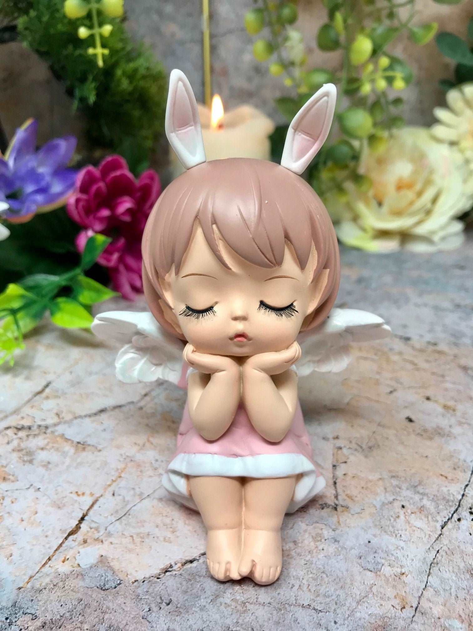 Adorable Peaceful Angel Baby Girl Resting Sculpture Angels Collection Figurine Fantasy-Osiris Craftworks