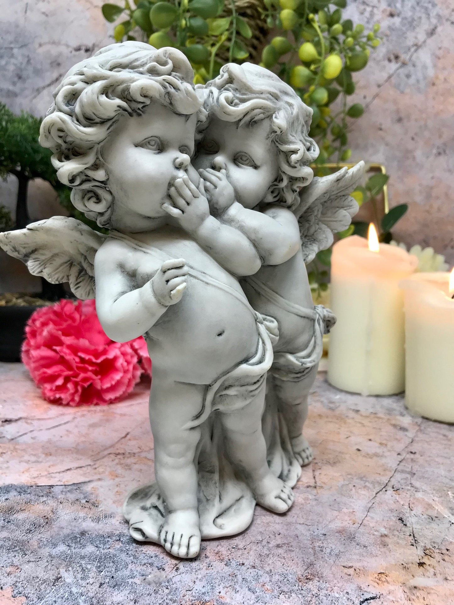 Guardian Angel Figurine Cherub Statue Ornament Sculpture Statue Gift Figure-Osiris Craftworks