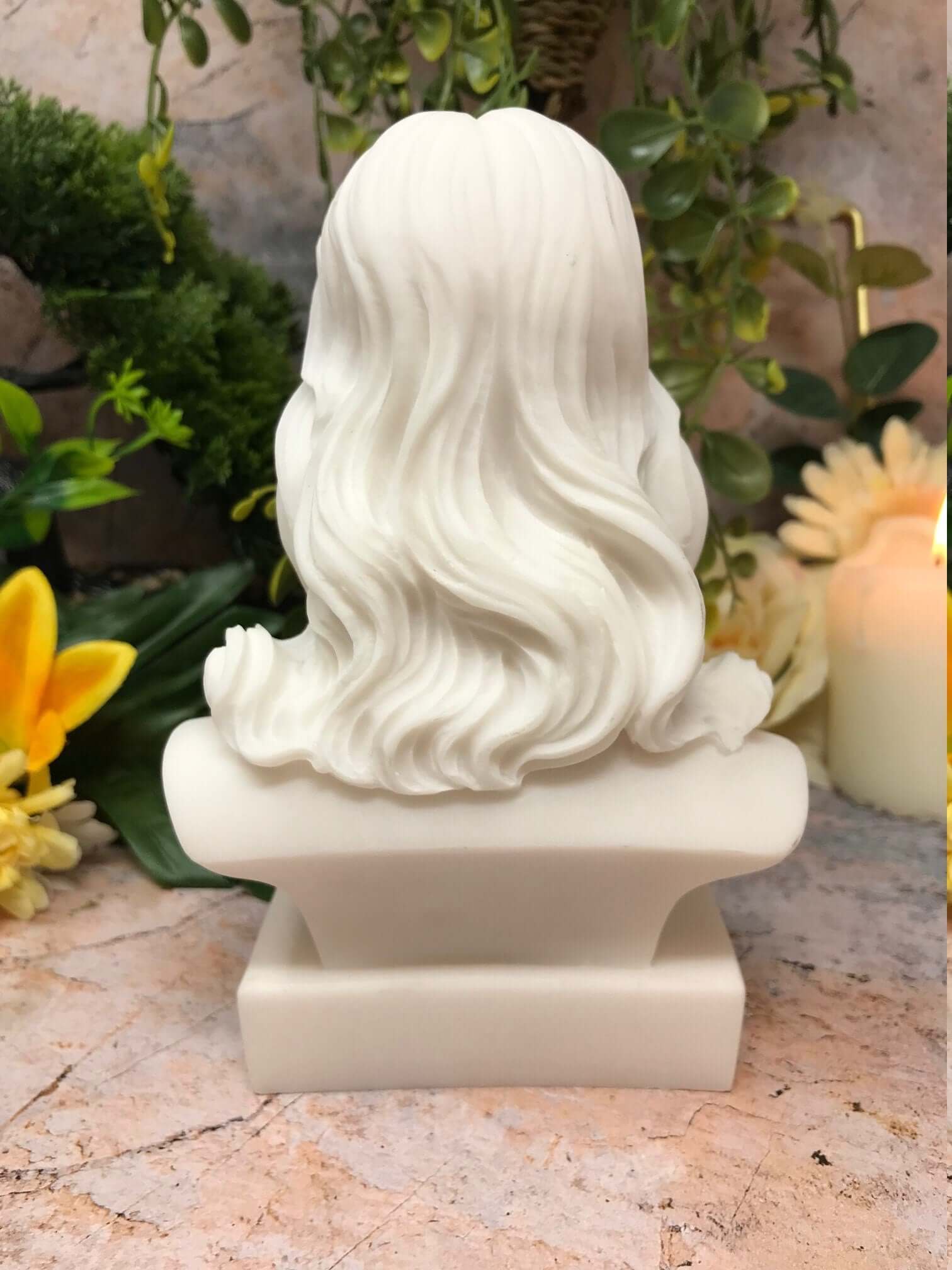 Lord Saviour White Jesus Alabaster Figurine Statue Ornament Sculpture-Osiris Craftworks