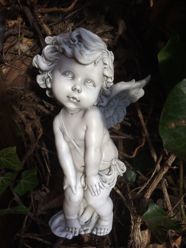 Guardian Angel Figurine Cherub Statue Resin Grave or Garden Ornament Sculpture Statue Graveside Figure-Osiris Craftworks