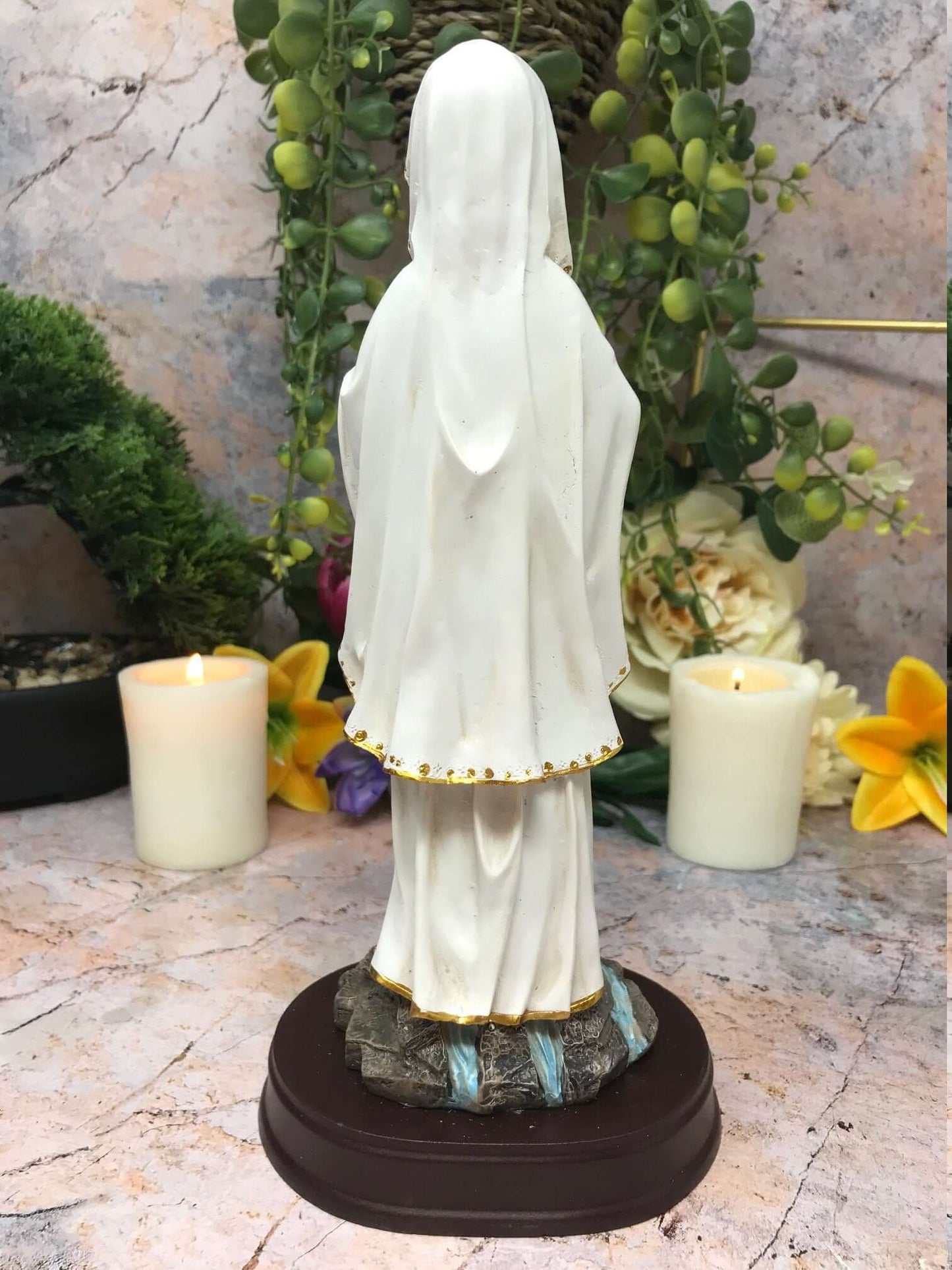 Virgin Mary Our Lady of Lourdes Statue Religious Ornament Figurine-Osiris Craftworks