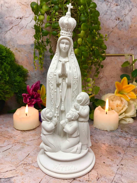 Blessed Virgin Mary Our Lady of Fatima Statue Ornament Resin Religious Sculpture-Osiris Craftworks