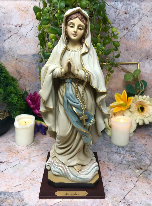 Blessed Virgin Mary Our Lady of Lourdes Statue Religious Ornament Figurine 30 cm-Osiris Craftworks