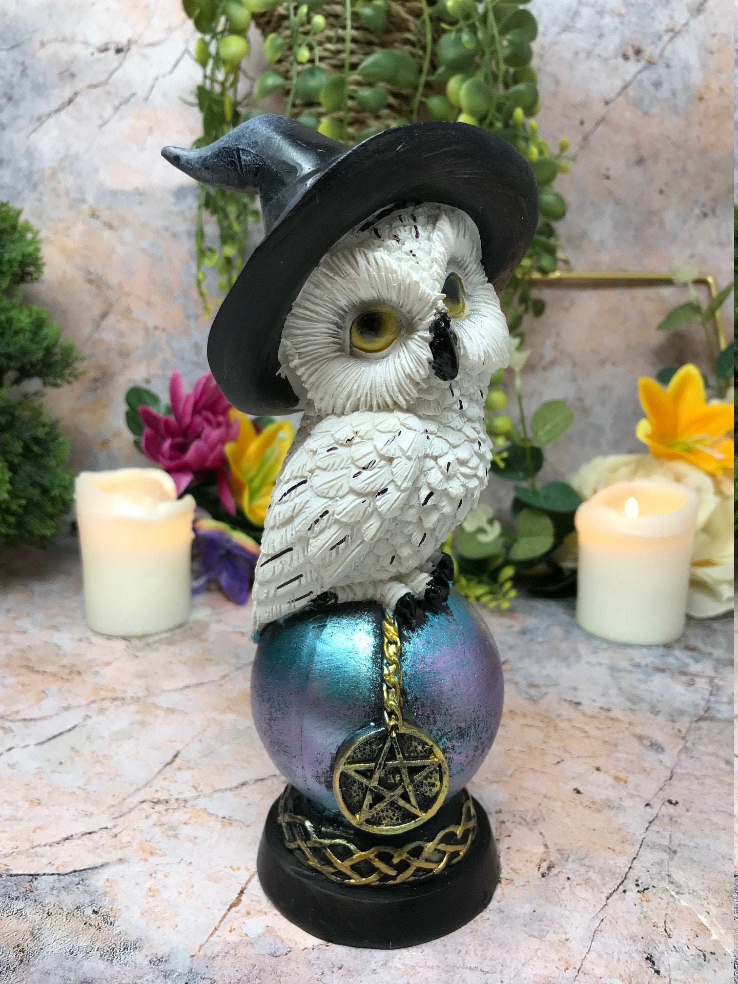 Comical Mystical Owl Sculpture Figurine Home Decoration Statue Owls Collectables Design A-Osiris Craftworks