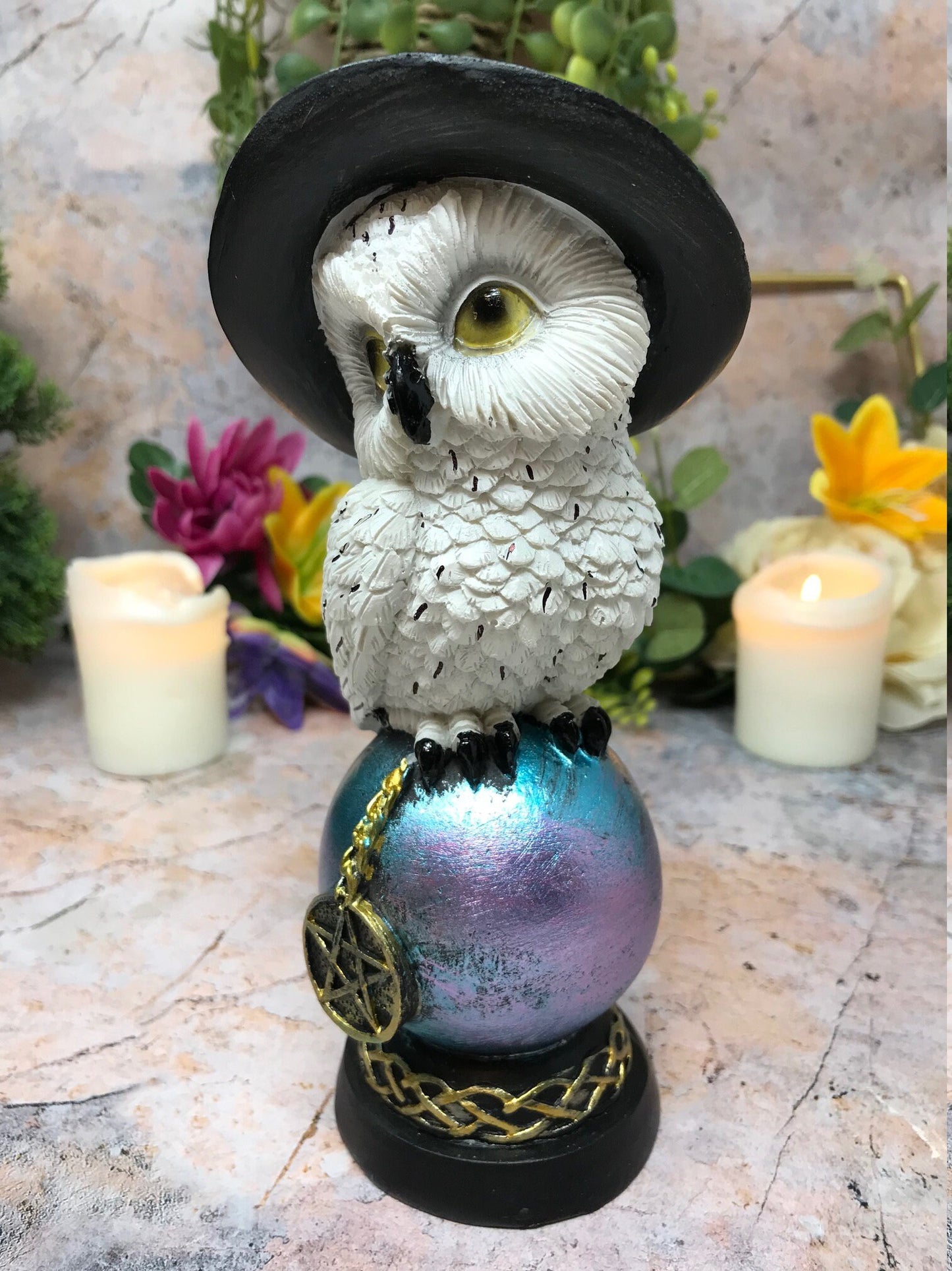 Comical Mystical Owl Sculpture Figurine Home Decoration Statue Owls Collectables Design A-Osiris Craftworks