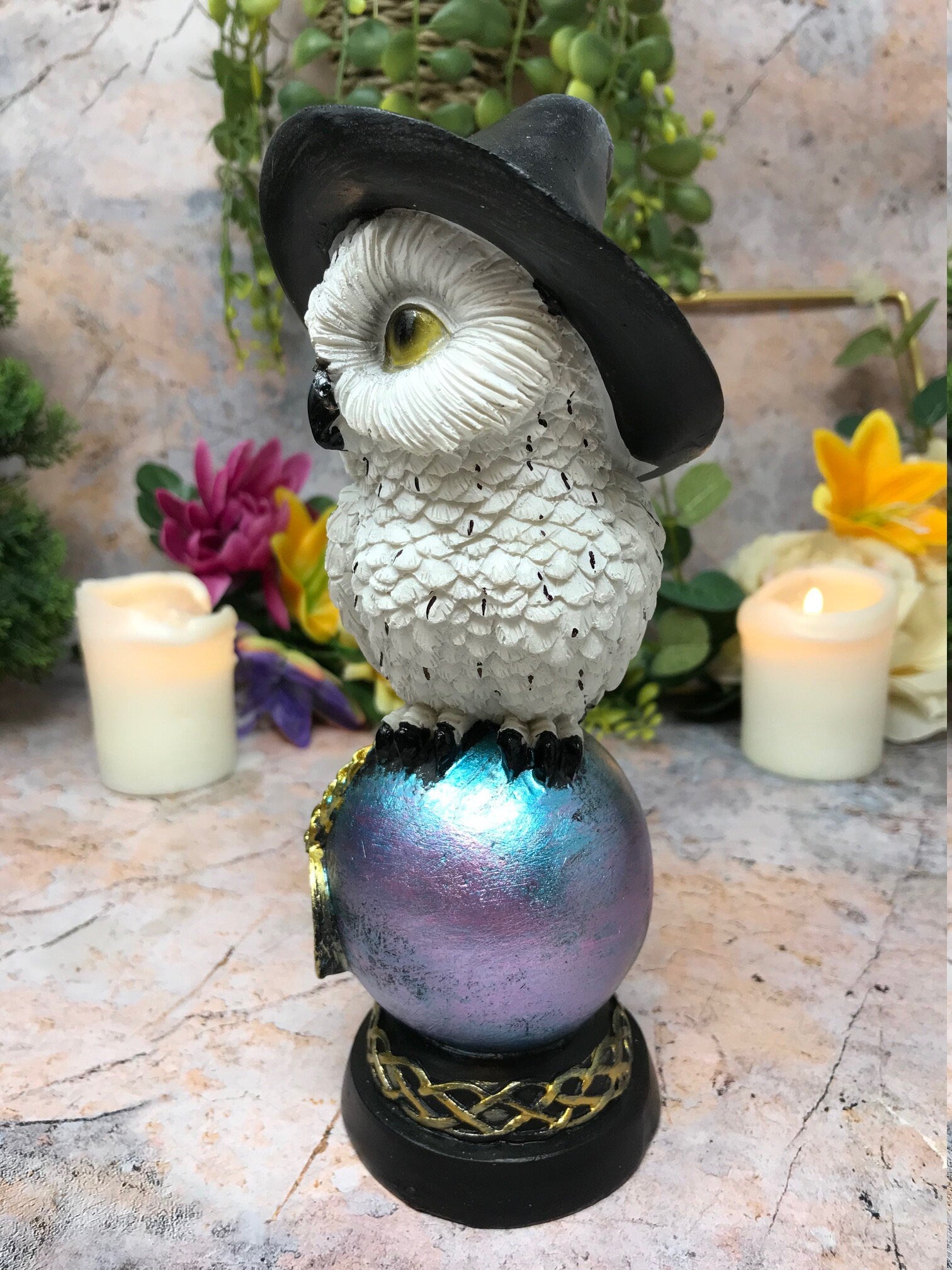 Comical Mystical Owl Sculpture Figurine Home Decoration Statue Owls Collectables Design A-Osiris Craftworks