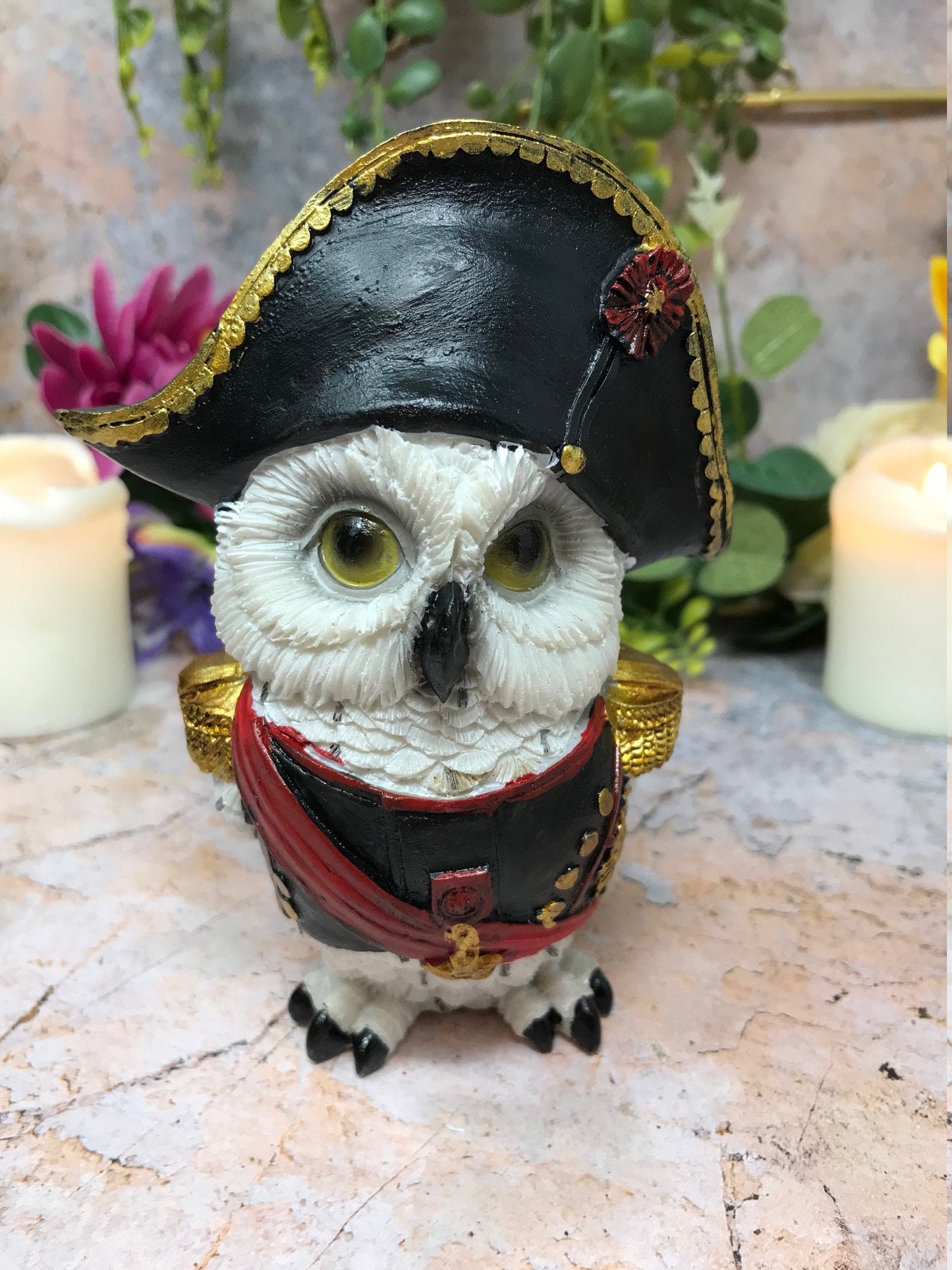 Comical Steampunk Owl Sculpture Figurine Home Decoration Statue Owls Collectables Fancy Dress Party