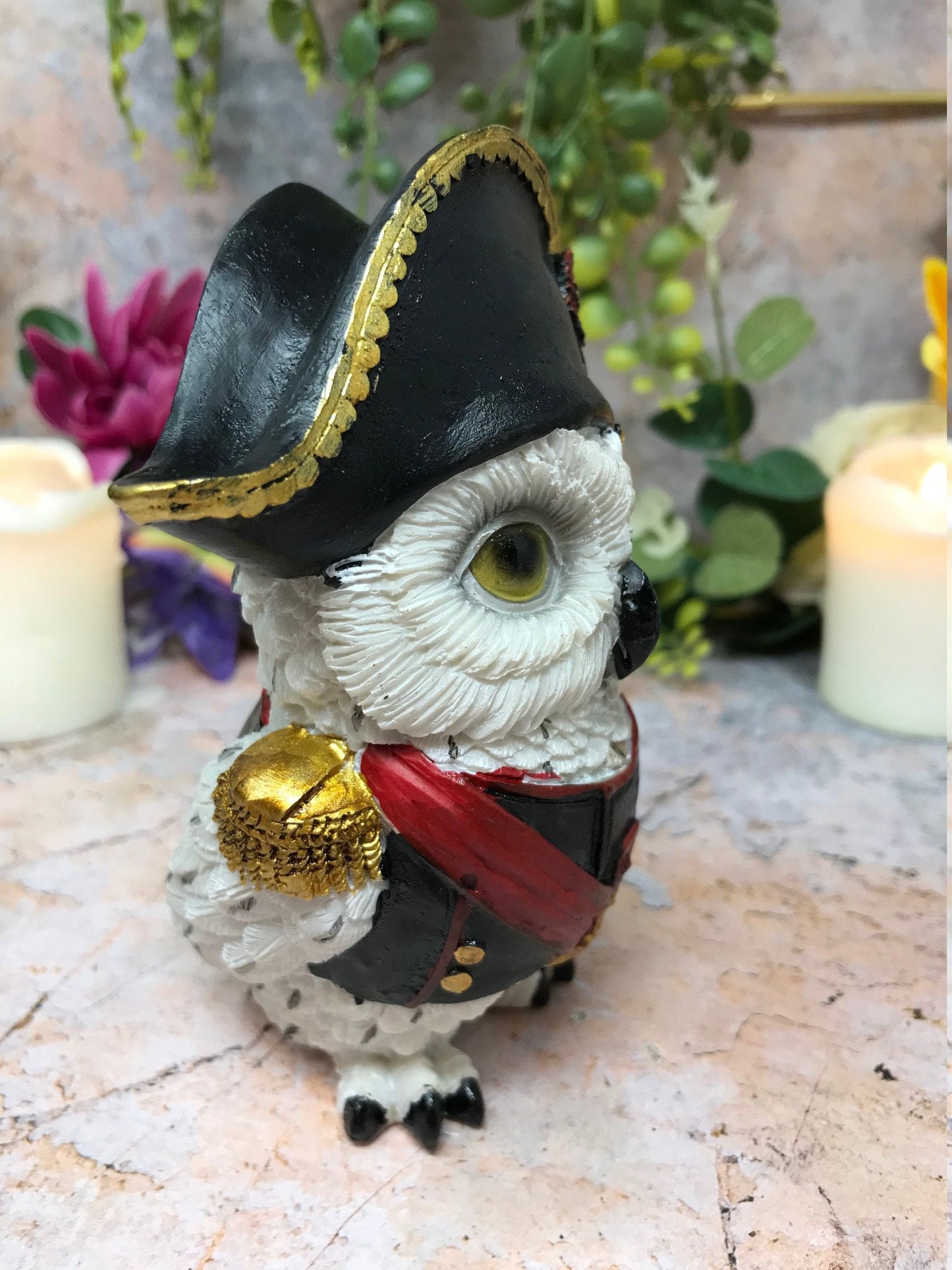 Comical Steampunk Owl Sculpture Figurine Home Decoration Statue Owls Collectables Fancy Dress Party