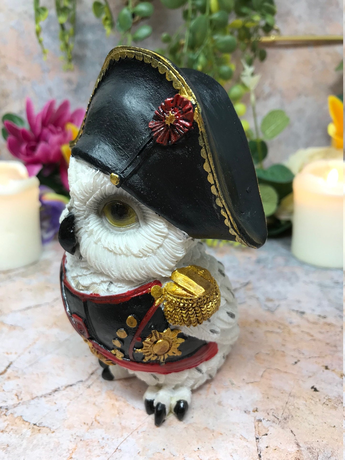 Comical Steampunk Owl Sculpture Figurine Home Decoration Statue Owls Collectables Fancy Dress Party