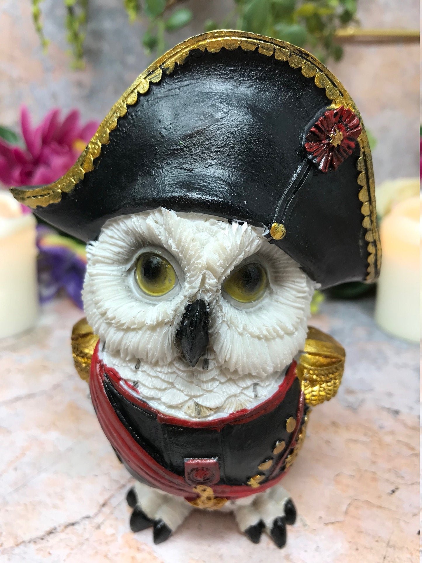 Comical Steampunk Owl Sculpture Figurine Home Decoration Statue Owls Collectables Fancy Dress Party