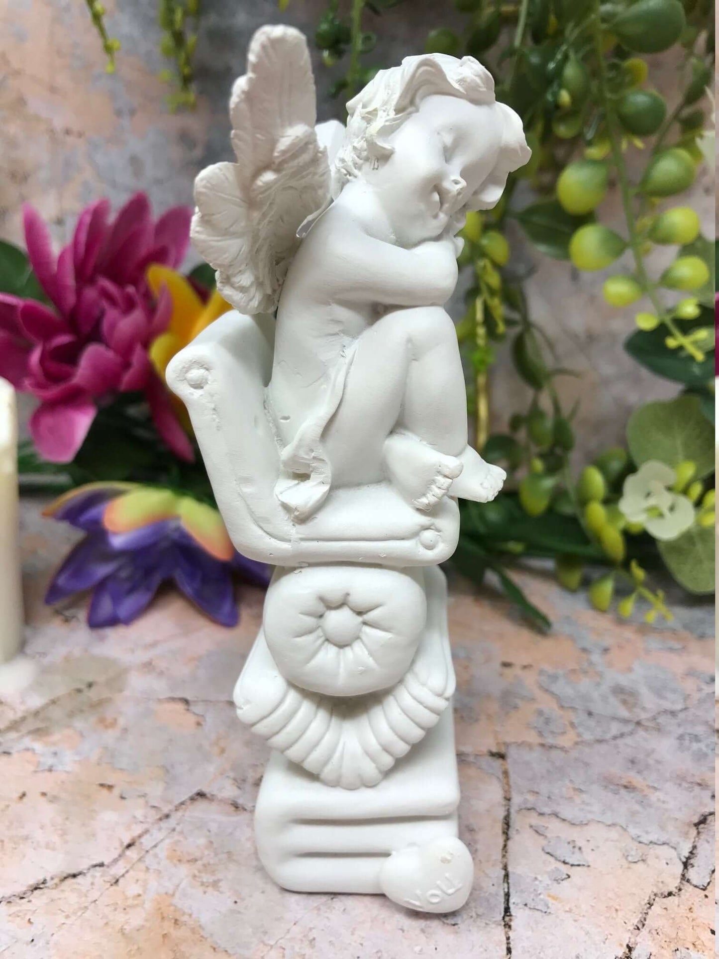 Guardian Angel Art: Angel Love - Sleeping Cherub Statue Ornament Sculpture Gift-Osiris Craftworks