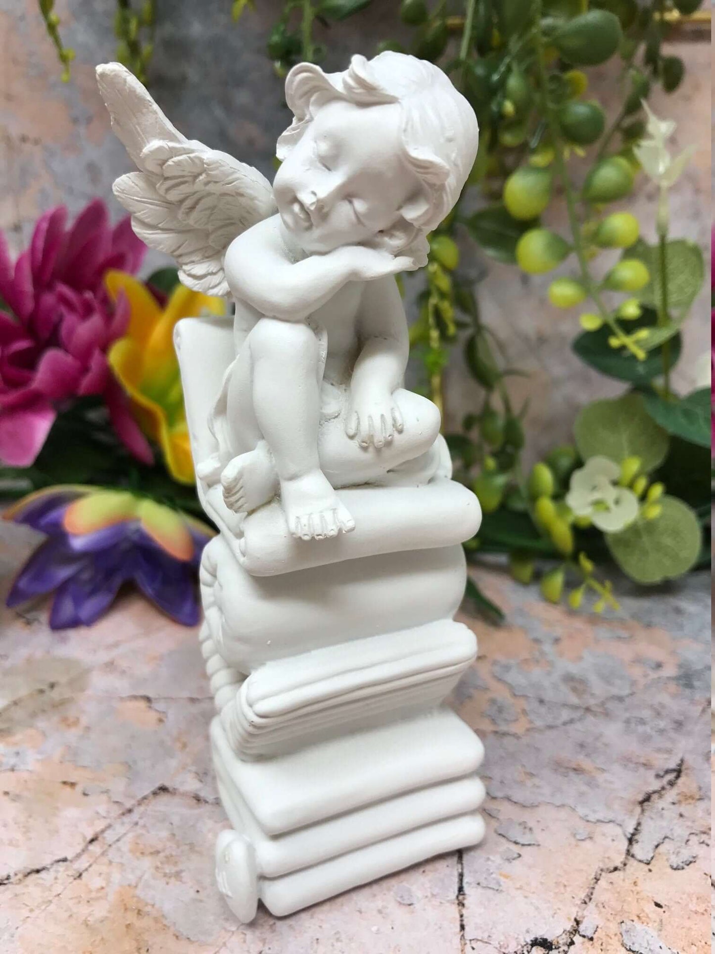 Guardian Angel Art: Angel Love - Sleeping Cherub Statue Ornament Sculpture Gift-Osiris Craftworks