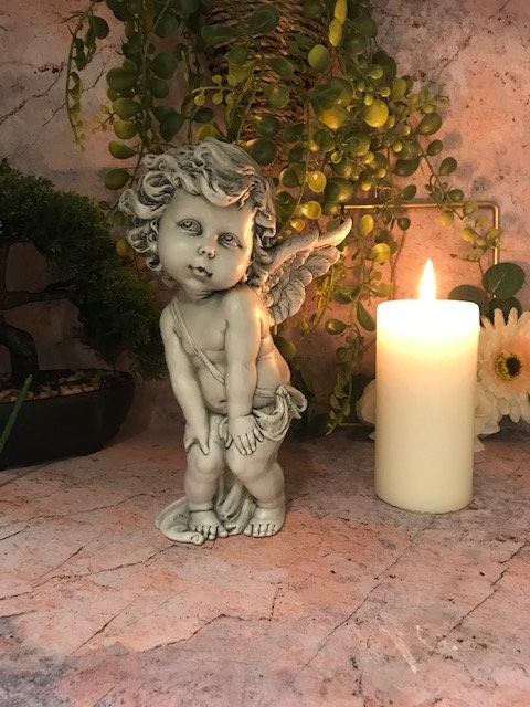 Guardian Angel Figurine Cherub Statue Resin Grave or Garden Ornament Sculpture Statue Graveside Figure-Osiris Craftworks