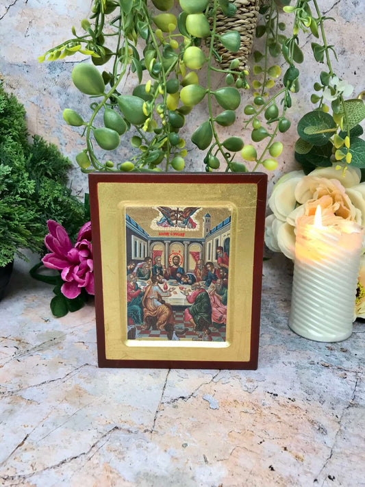 The Last Supper Jesus Christ Hanging Icon Style Religious Wall Plaque Decor-Osiris Craftworks