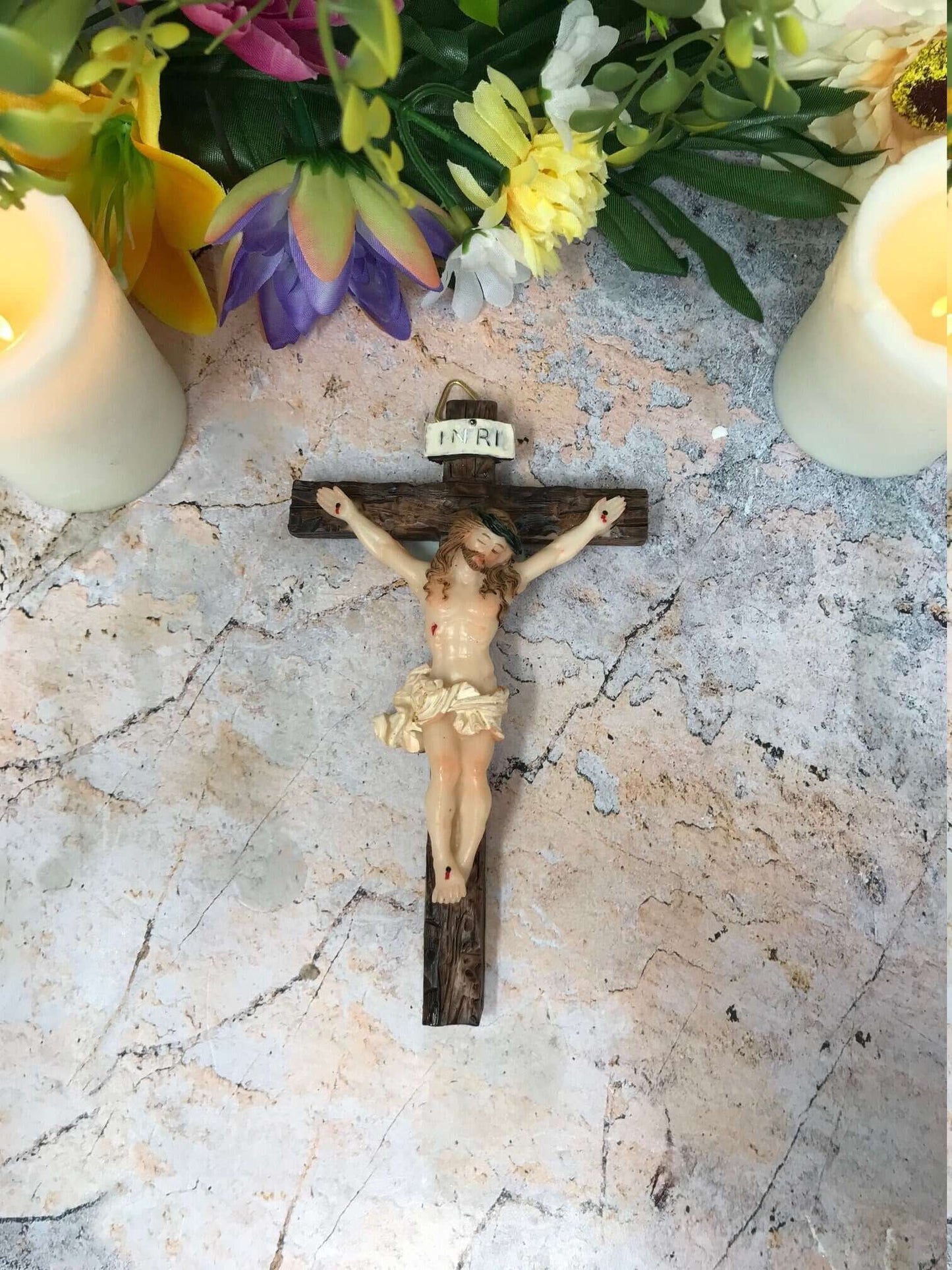 Inspirational Jesus Christ Wall Cross Crucifix Gift for Faithful Devotion-Osiris Craftworks