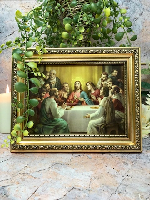 Elegant Last Supper Framed Artwork - Beautiful Jesus Christianity Decoration for Your Home-Osiris Craftworks