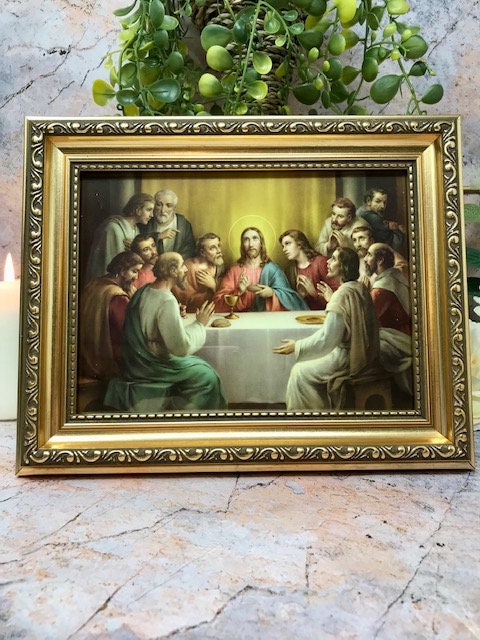 Elegant Last Supper Framed Artwork - Beautiful Jesus Christianity Decoration for Your Home-Osiris Craftworks