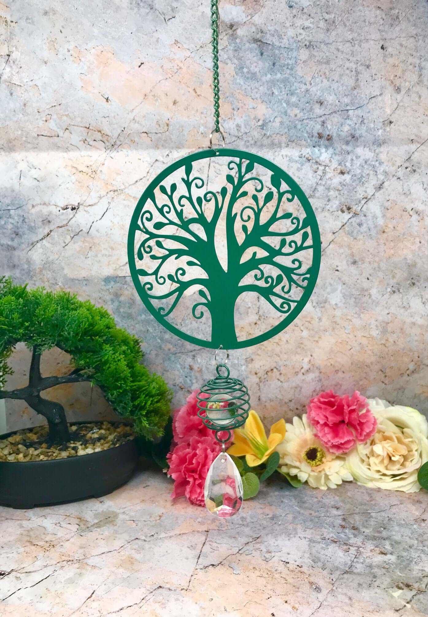 Tree of Life Wind Chime Wiccan Pagan Decor Wall Hanging-Osiris Craftworks