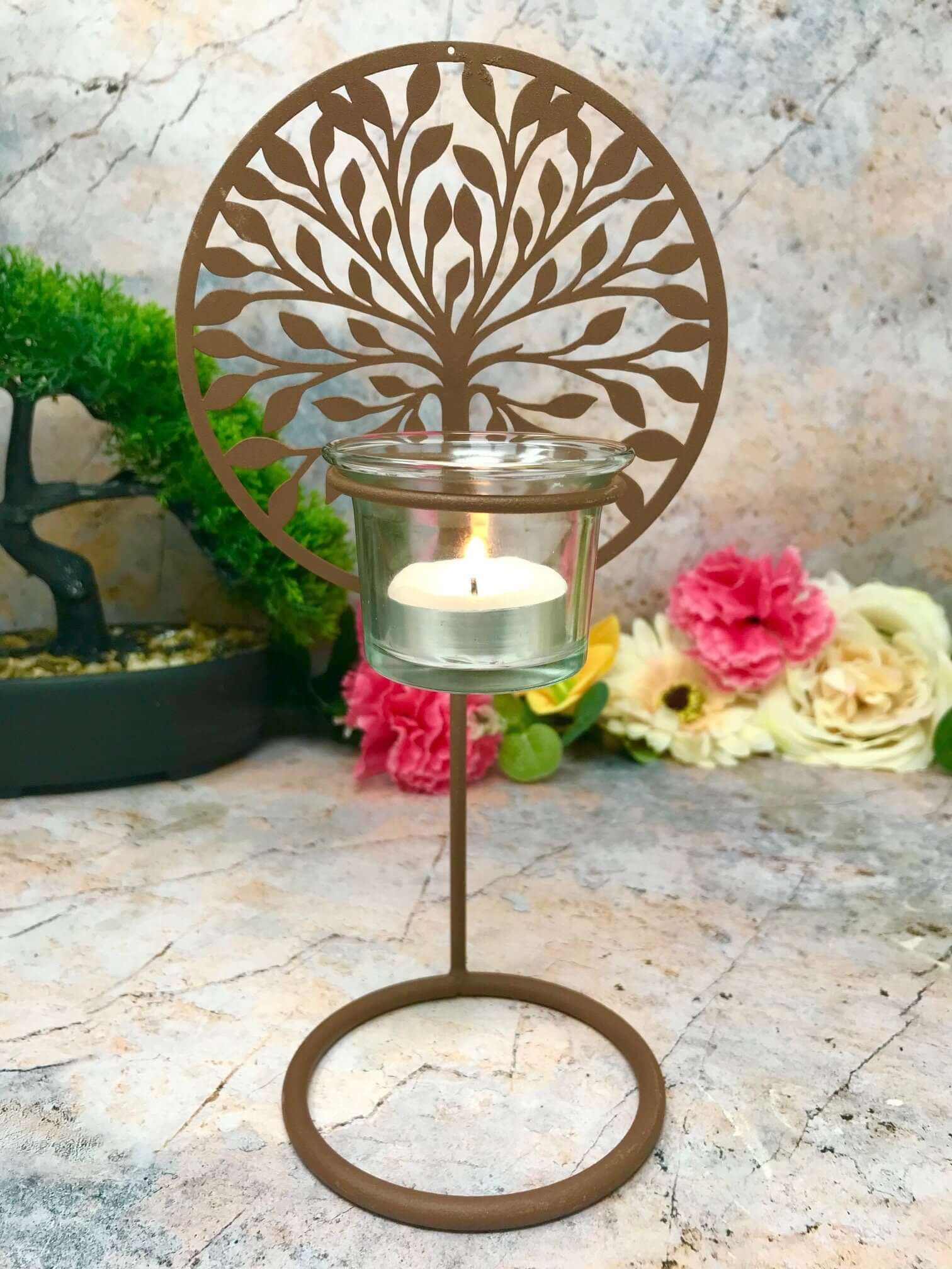 Tree of Life Candle Holder Wiccan Pagan Decor Home Decoration Altar Accessory Ornament-Osiris Craftworks