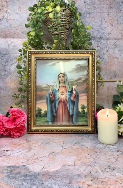 Laminated Framed Picture The Immaculate Heart of Mary Christianity Religious-Osiris Craftworks