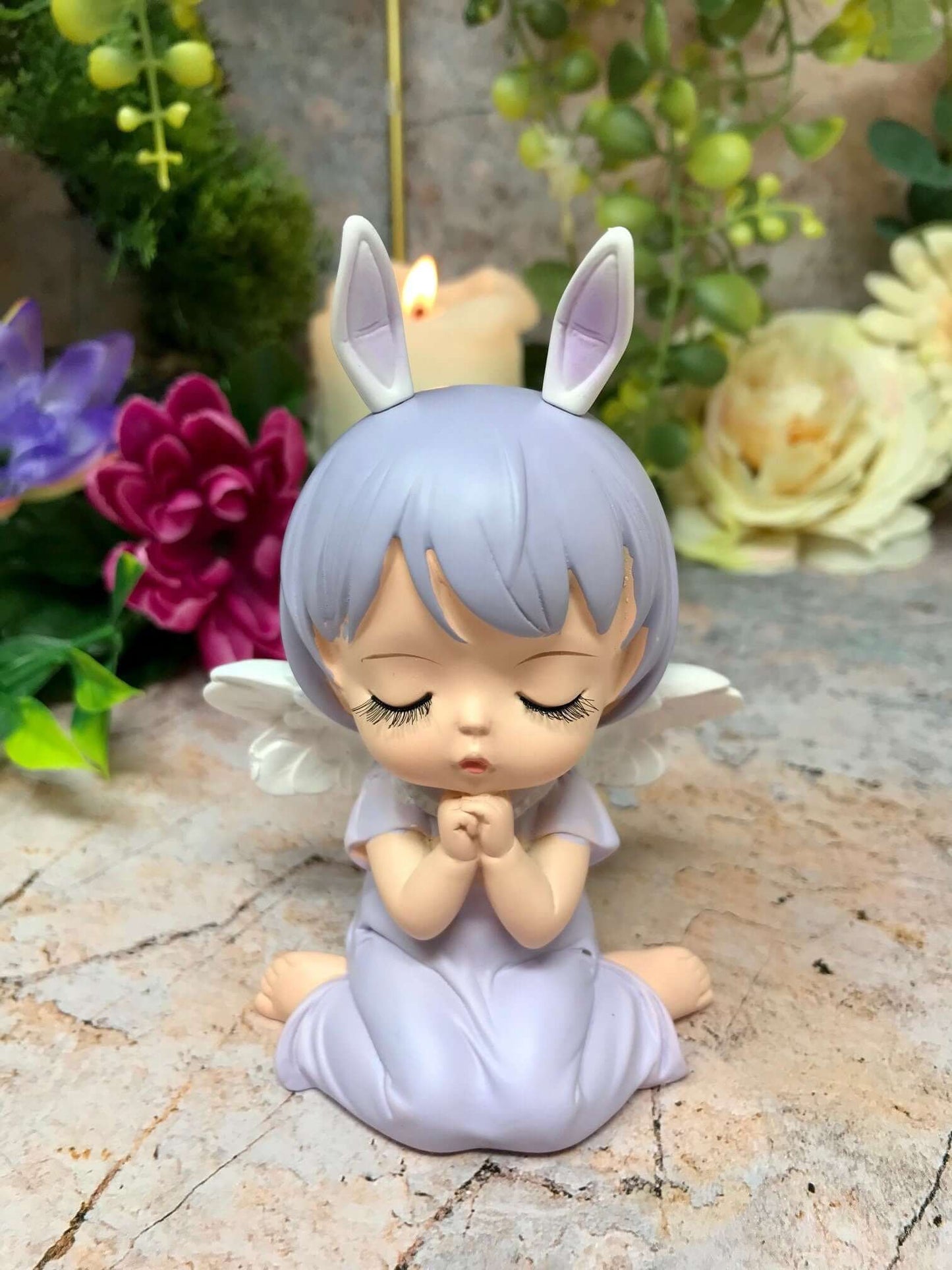 Adorable Peaceful Angel Baby Girl Praying Sculpture Angels Collection Figurine Fantasy-Osiris Craftworks