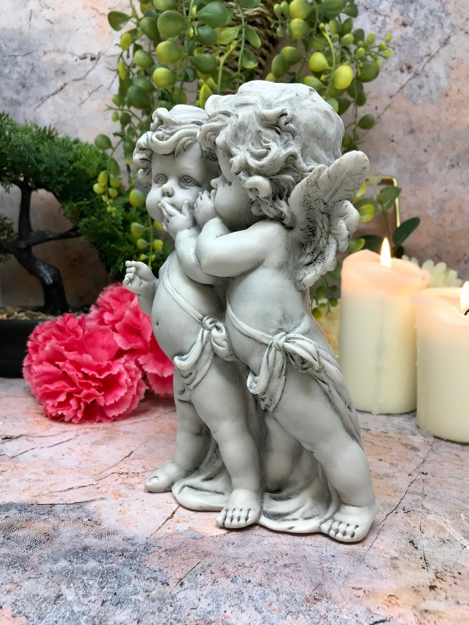 Guardian Angel Figurine Cherub Statue Ornament Sculpture Statue Gift Figure-Osiris Craftworks