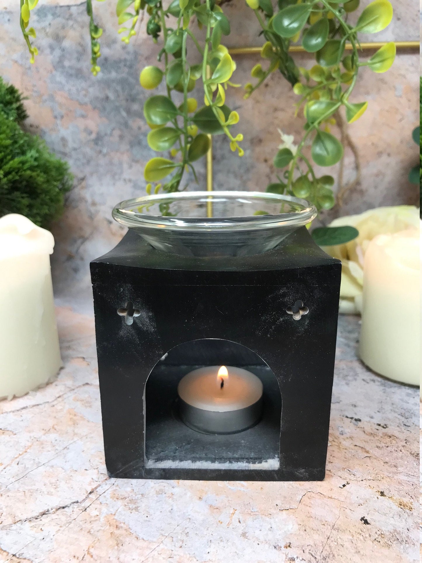 Soapstone Yin Yang Oil Burner Aromatherapy Home Decoration Feng Shui Decor