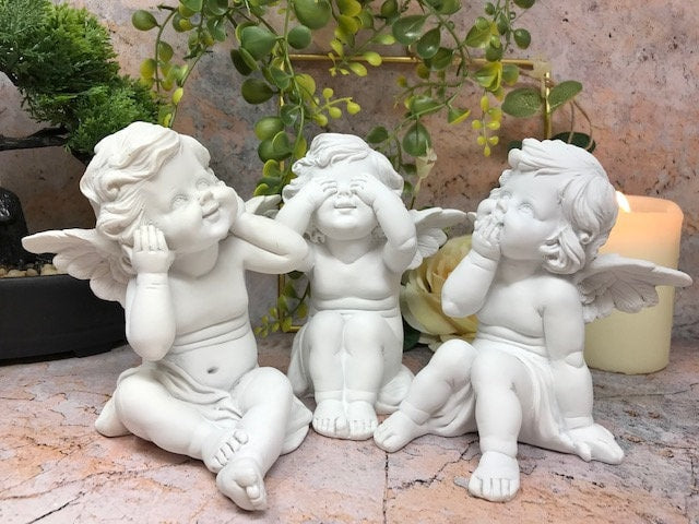 Guardian Angel Figurine Three Wise Cherubs Statue Ornament Sculpture Gift-Osiris Craftworks