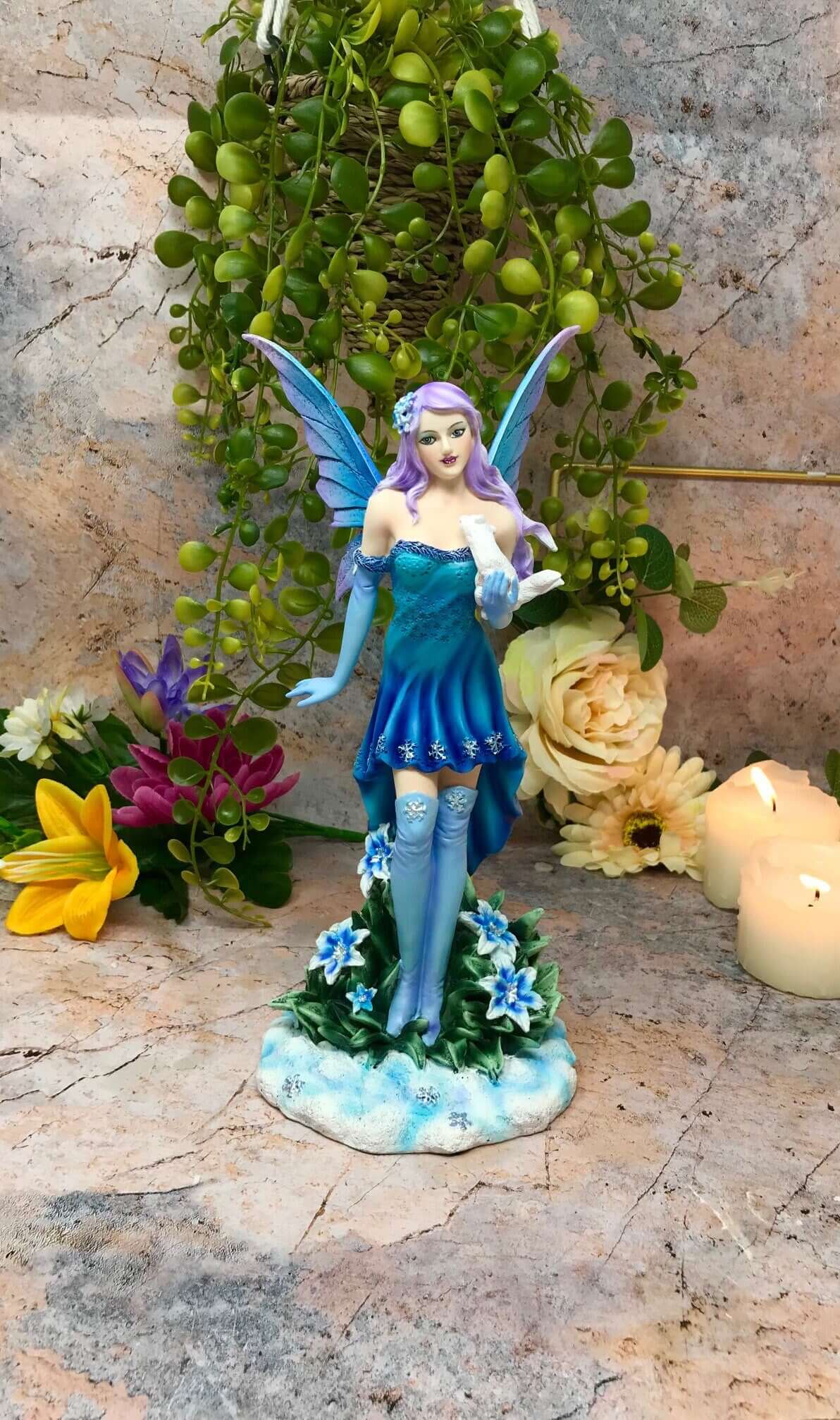 Whimsical Fairy Resting with Pet Figurine for Enchanting Fairy Garden Decor Gift-Osiris Craftworks