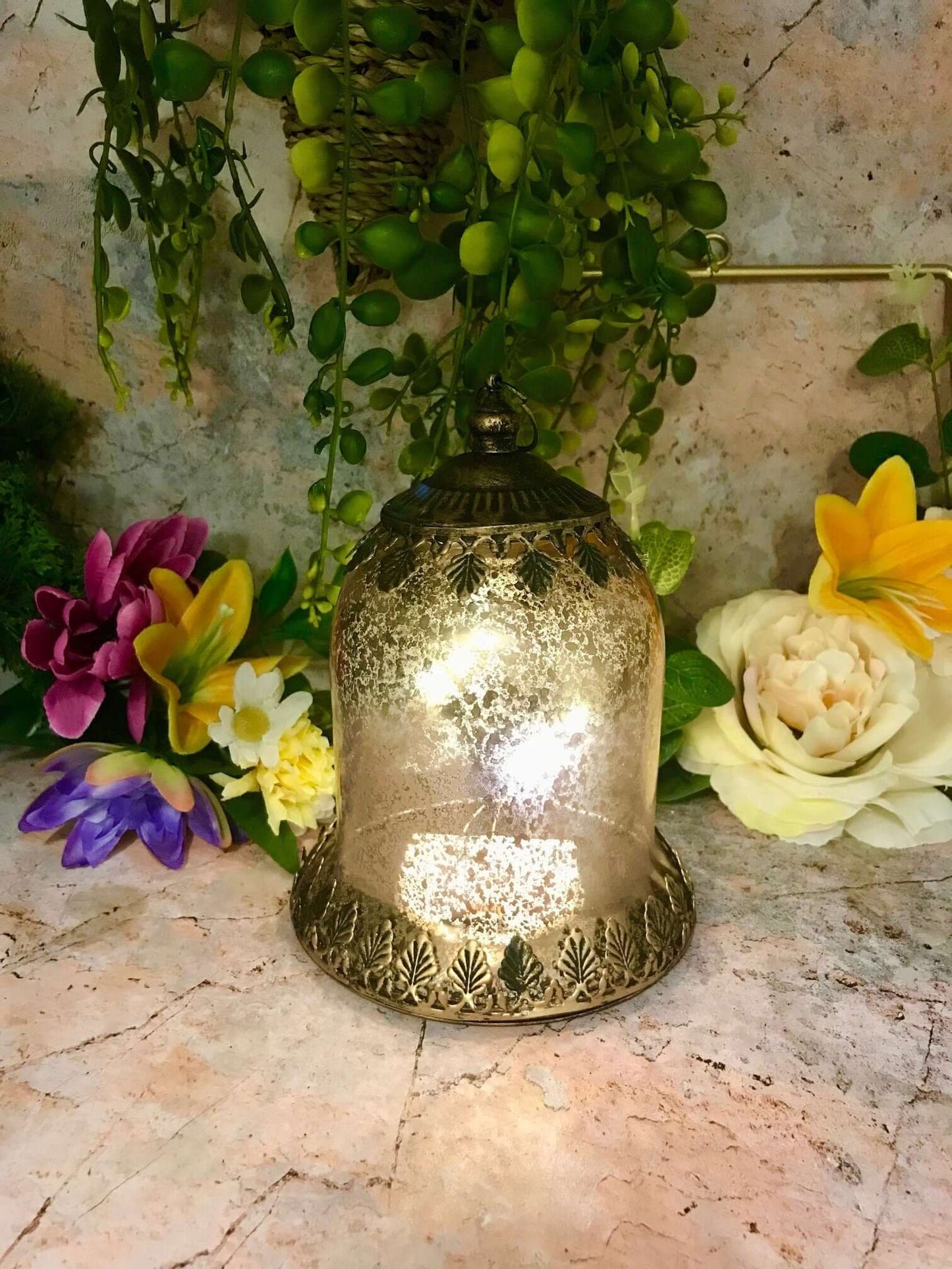 Antique Effect Moroccan Style Lantern Candle Home Lighting LED Light Seasonal Decor Ornament Decoration