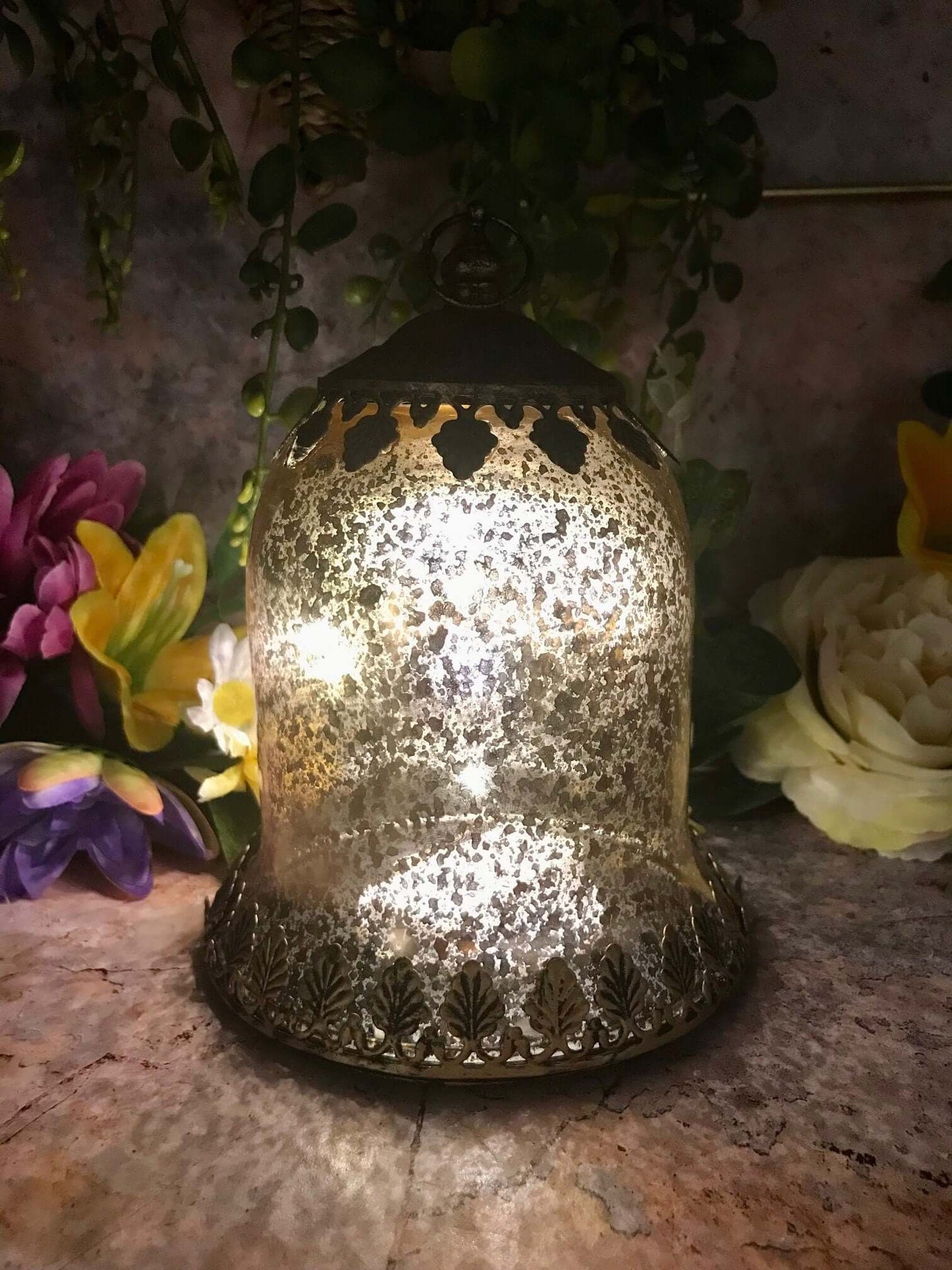 Antique Effect Moroccan Style Lantern Candle Home Lighting LED Light Seasonal Decor Ornament Decoration