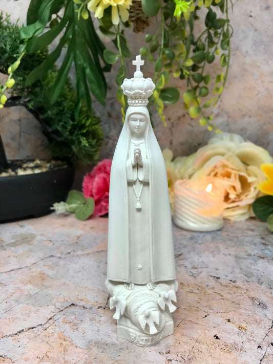 Sacred Our Lady of Fatima Figurine - Beautiful Blessed Virgin Mary Statue for Home Decor or Gift-Osiris Craftworks