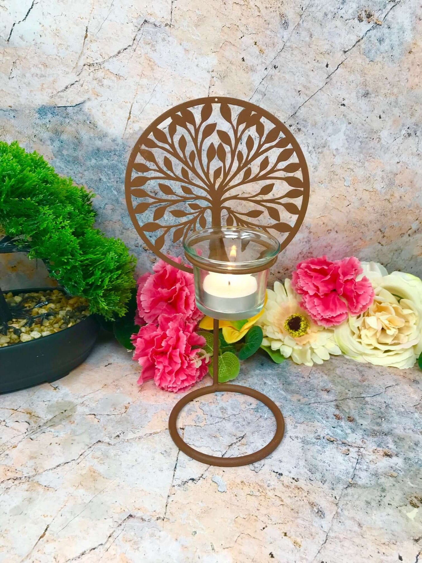 Tree of Life Candle Holder Wiccan Pagan Decor Home Decoration Altar Accessory Ornament-Osiris Craftworks