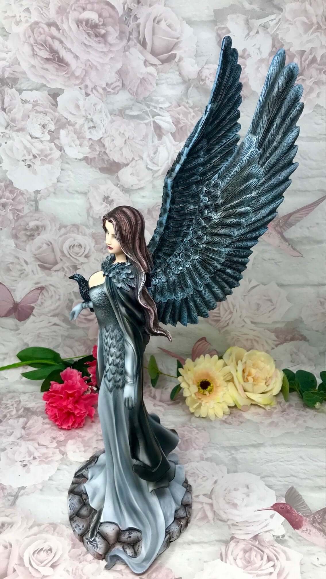 Large Dark Gothic Angel Sculpture Statue Mythical Creatures Figure Gift Ornament-Osiris Craftworks