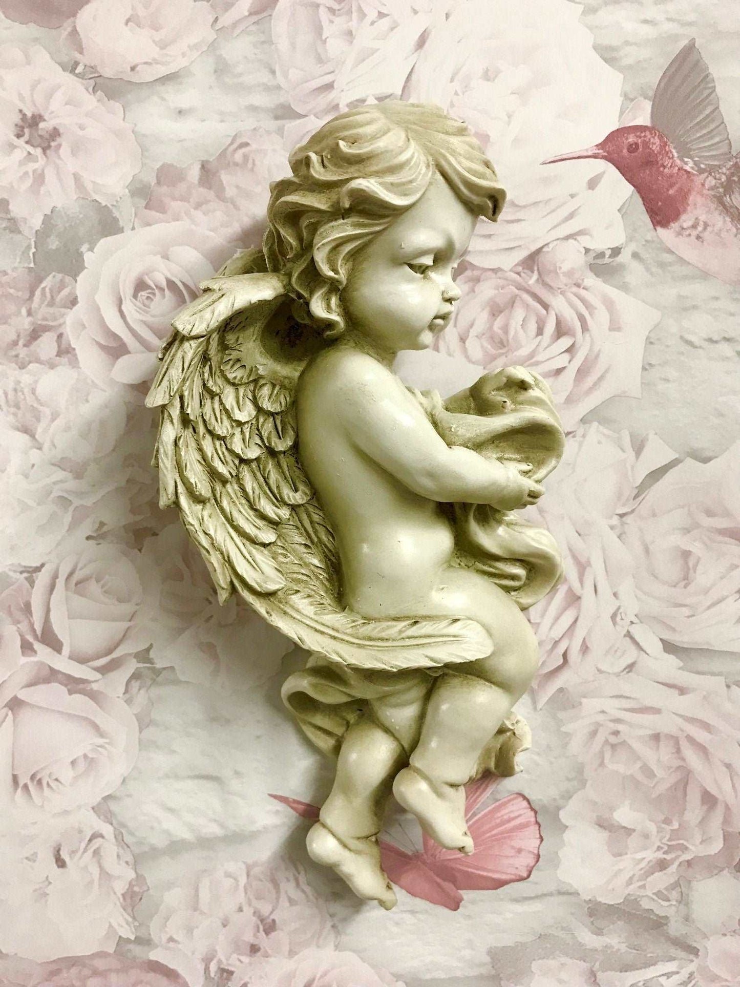 Angel Wings Wall Art: Cherub Sculpture for Beautiful Garden and Home Decor-Osiris Craftworks