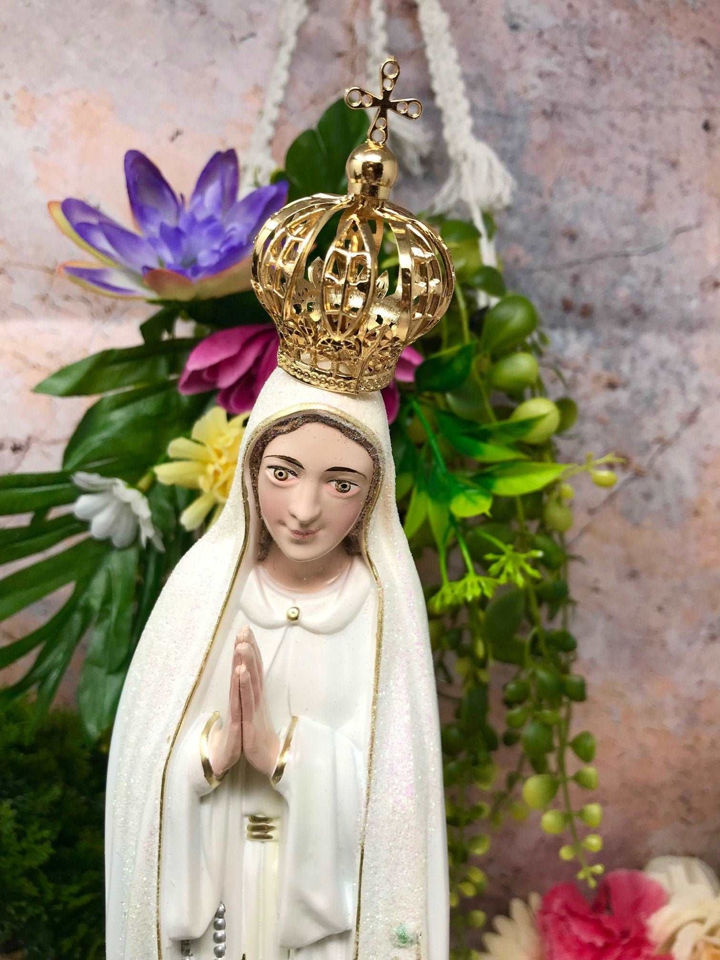 Blessed Virgin Mary Our Lady of Fatima Statue Ornament Figurine 38 cm-Osiris Craftworks