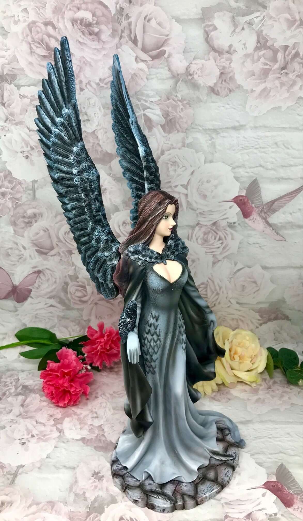 Large Dark Gothic Angel Sculpture Statue Mythical Creatures Figure Gift Ornament-Osiris Craftworks