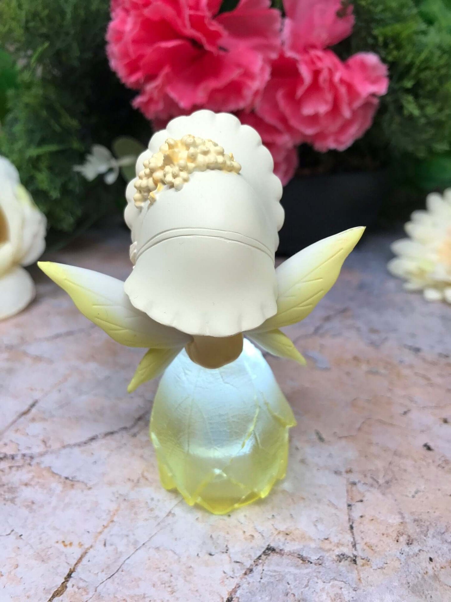 Adorable Peaceful Angel Baby Girl with Led Light Sculpture Yellow Figurine Fantasy Fairy Collection-Osiris Craftworks