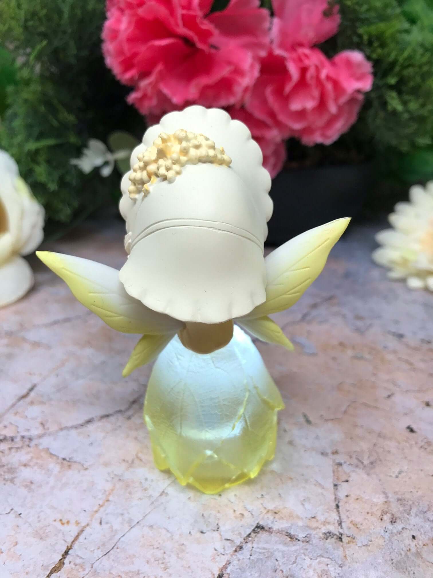 Adorable Peaceful Angel Baby Girl with Led Light Sculpture Yellow Figurine Fantasy Fairy Collection-Osiris Craftworks