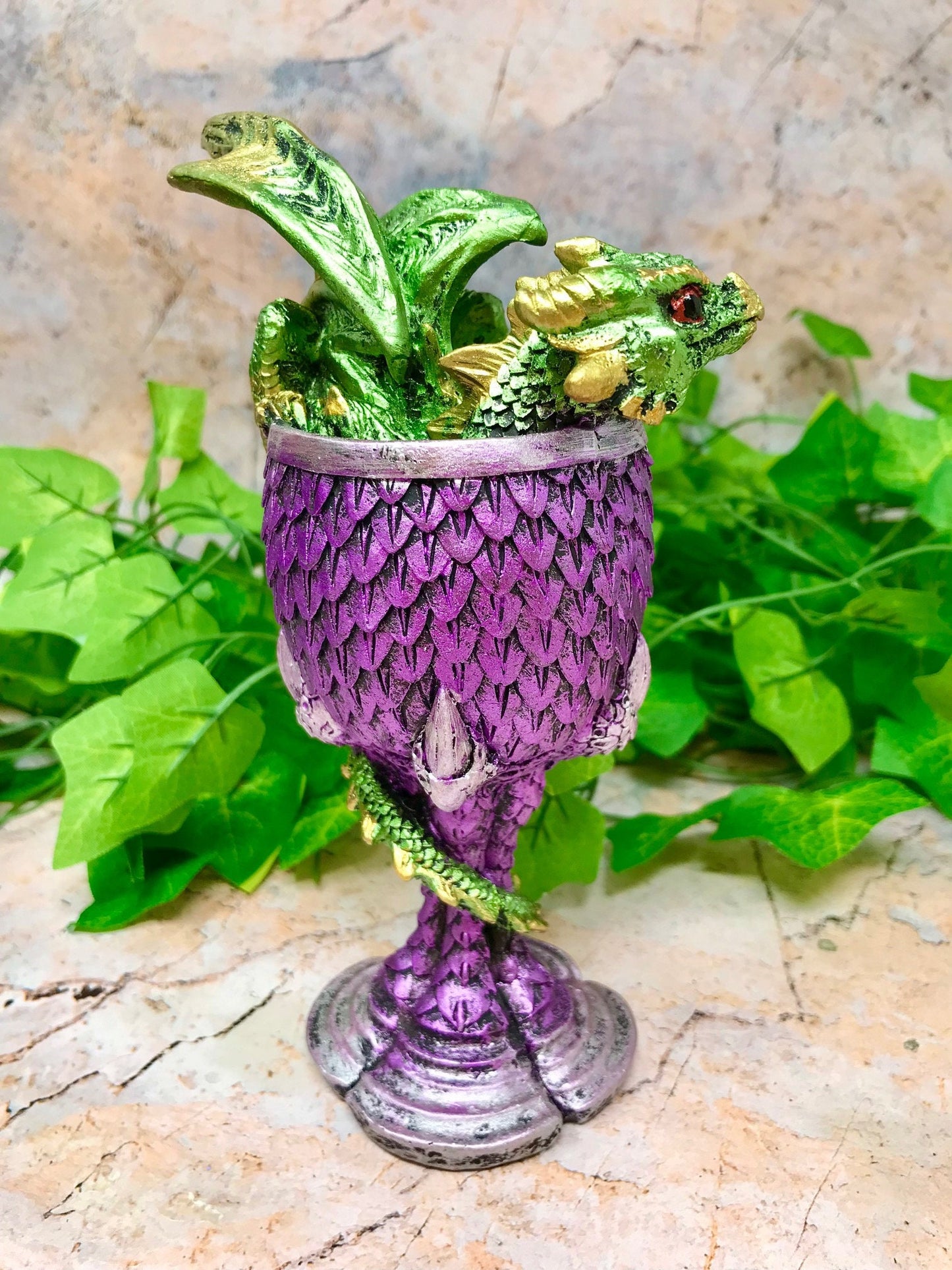 Dragon's Claw Goblet Dragons Scales Chalice Ornament Gothic Decor Green Dragon-Osiris Craftworks